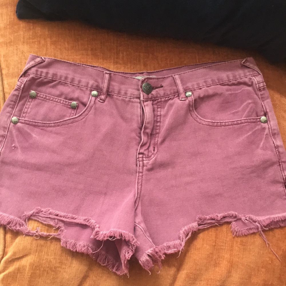 free people jean shorts